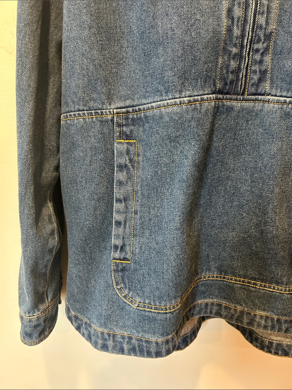 Herschel Supply Company Blue Denim Hooded Half-Zip Pullover Jacket - Picture 3 of 6